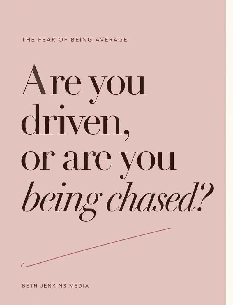 Quote card: Are you driven, or are you being chased?